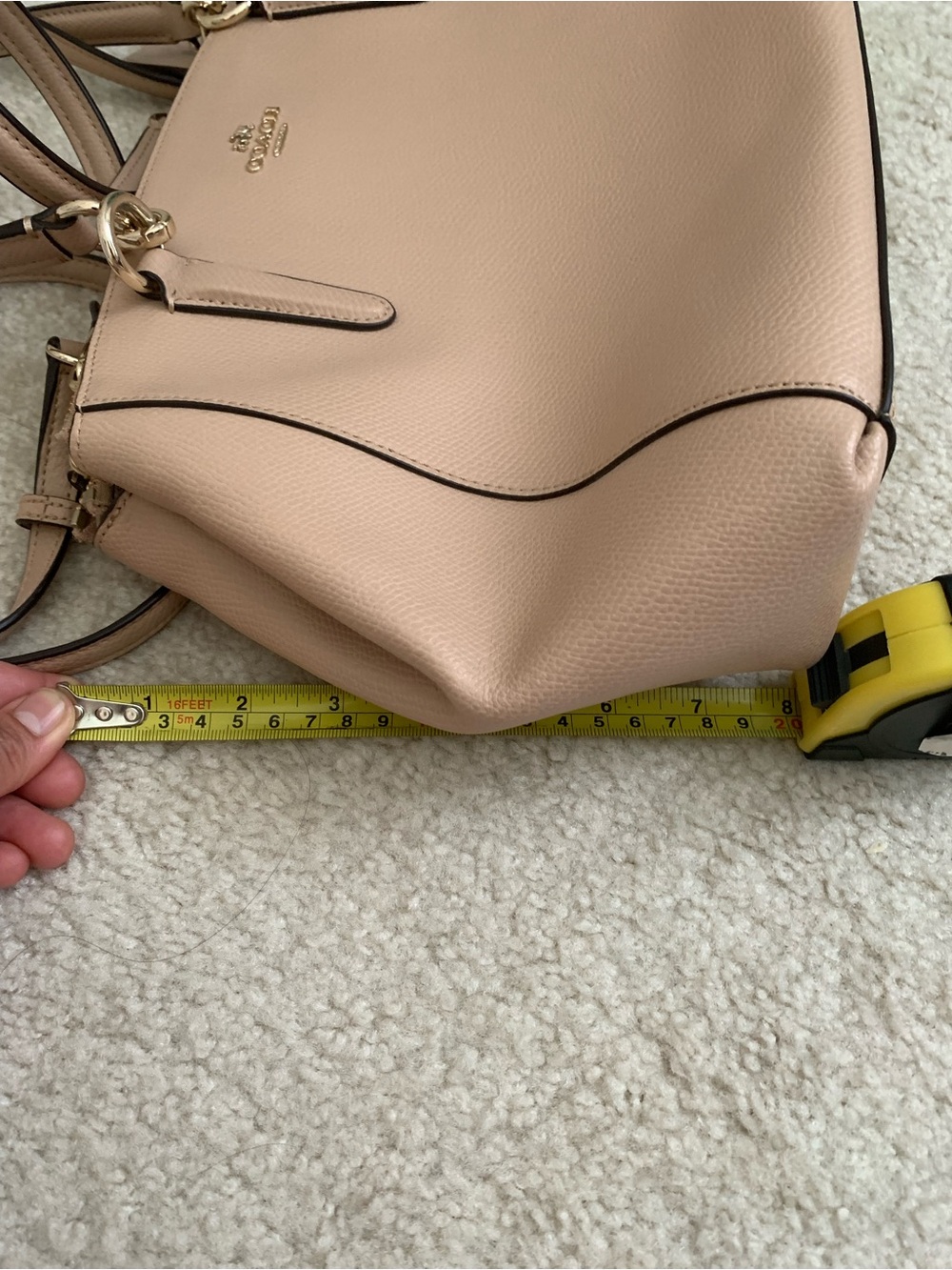 Coach Blush Pink Leather Satchel with Gold Hardware - Picture 11 of 13
